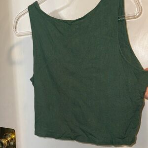 Green Sleeveless crop top